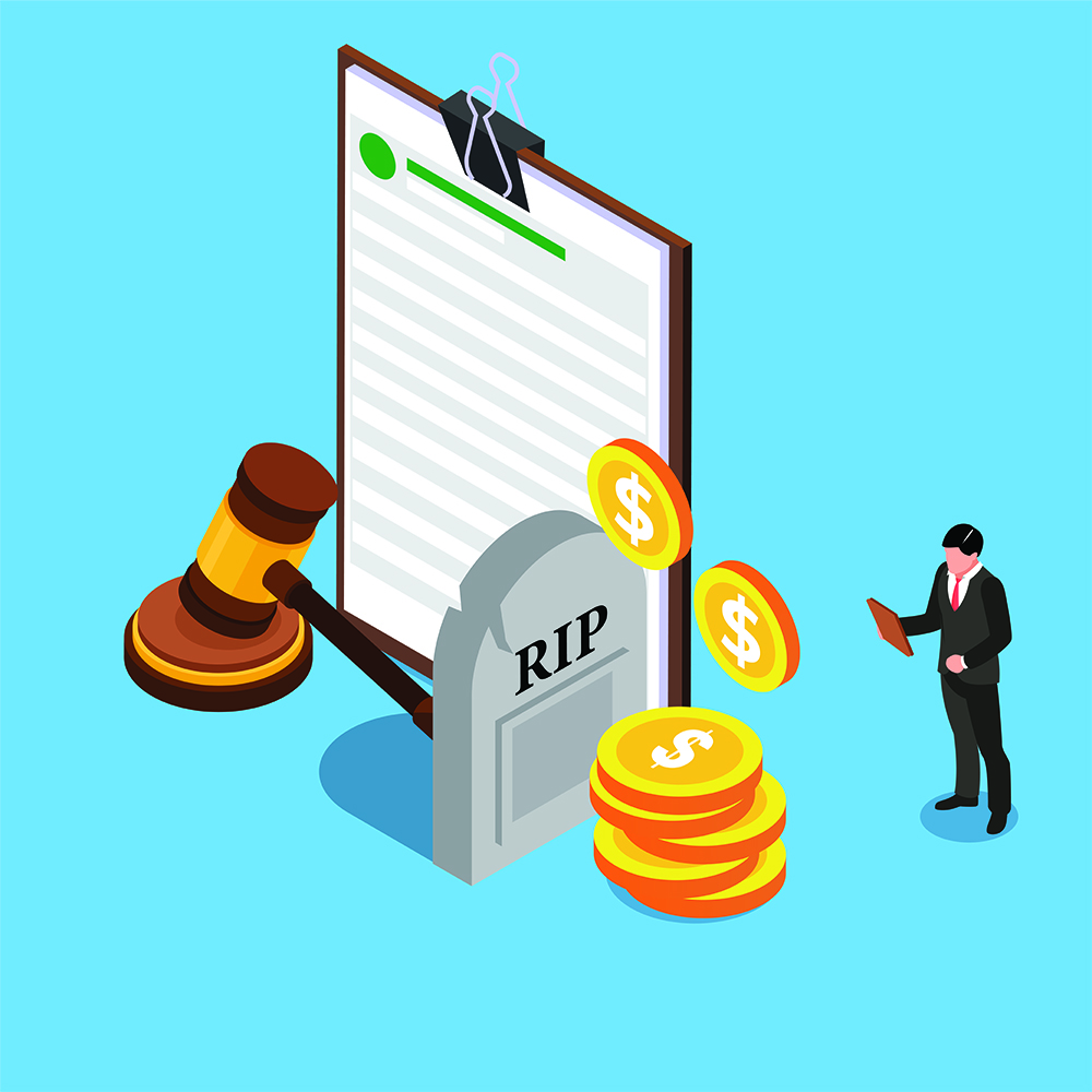 legal will and inheritance 3d isometric vector illustration concept for banner, website, landing page, ads, flyer template