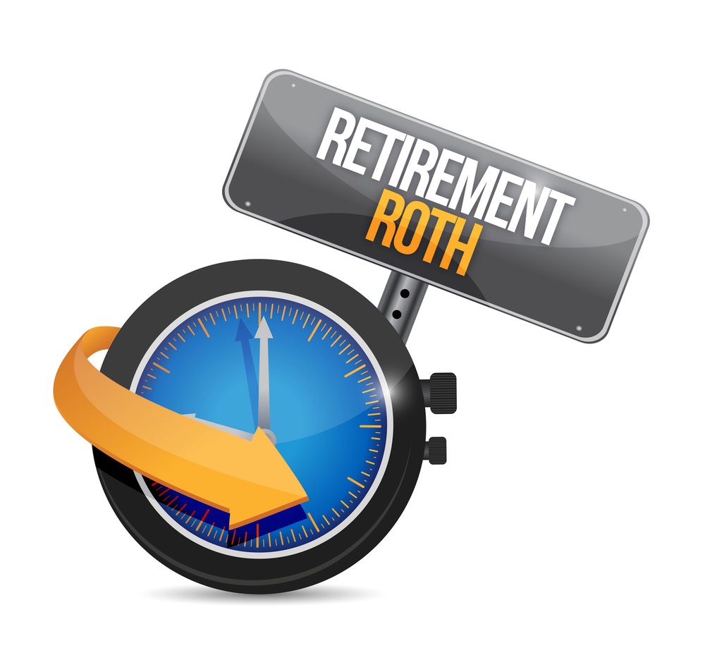retirement roth time illustration design over a white background