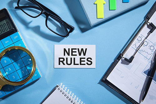 New Rules on paper with a business objects.