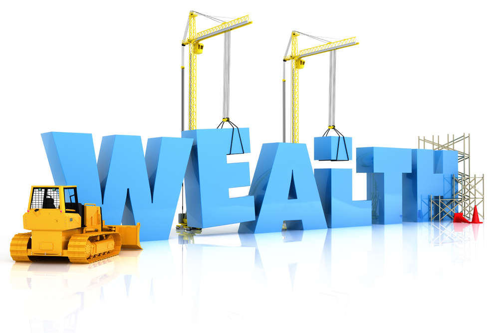 Wealth building , under construction or repair isolated on a white background