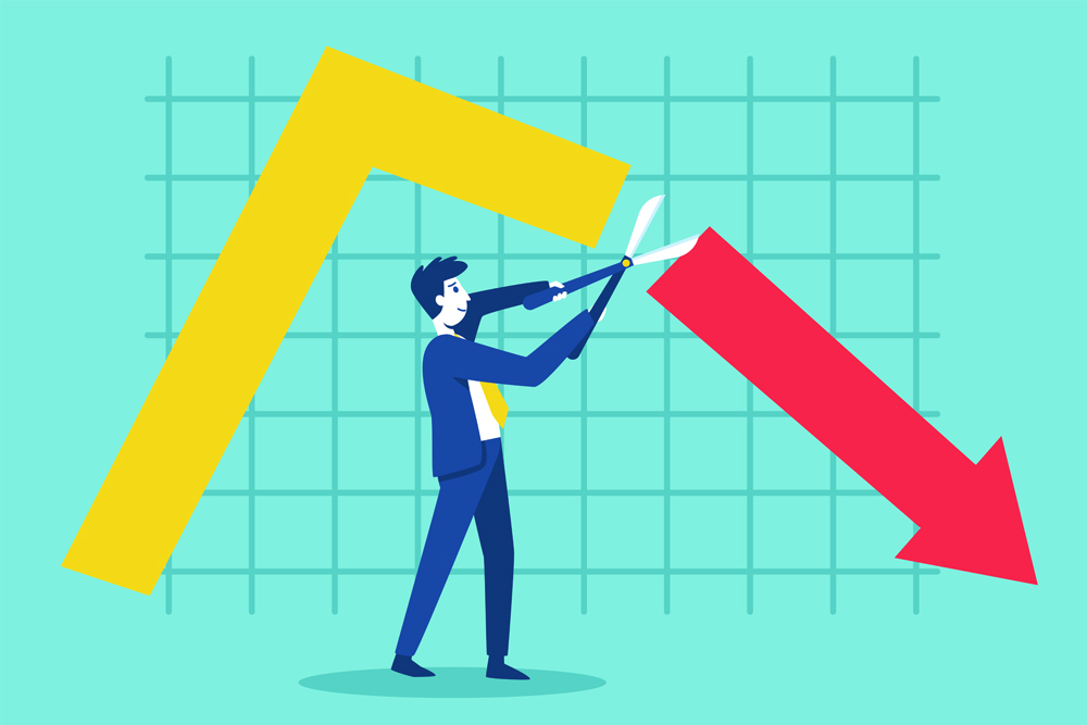 Businessmen sell falling stocks in order to minimize the impact on the stock portfolio, affecting the success of the companys business.