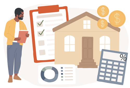 Estate planning isolated concept vector illustration. Real estate assets control, keep documents in order, trust account, attorney advise, life insurance, personal possession vector concept.