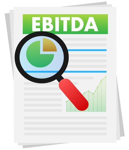 EBITDA - Earnings Before Interest Taxes Depreciation and Amortization icon. Vector stock illustration.