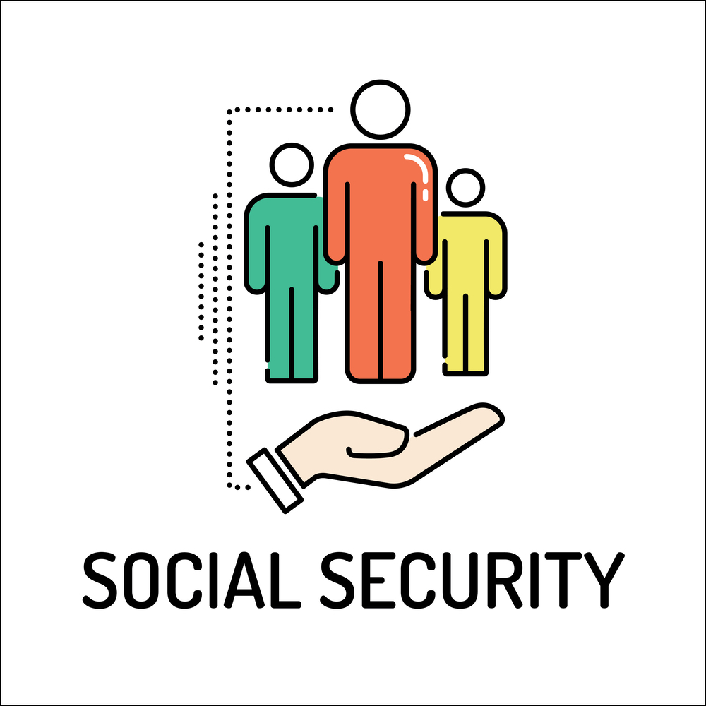 SOCIAL SECURITY Line icon
